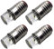 Ruiandsion Lot de 4 ampoules LED E5 à culot à vis E5 E5.5 24 V pour feux de train, blanc