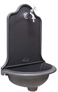 FONDERIA BONGIOVNNI Fontana a Muro Mod.Cordova per Casa Giardino Terrazzo con Rubinetto in Ottone (Cromato)