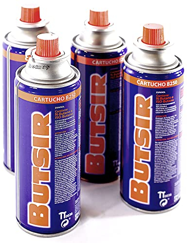 ELMA Butsir Pack 4 Cartuchos de gas para barbacoas y ahumadores