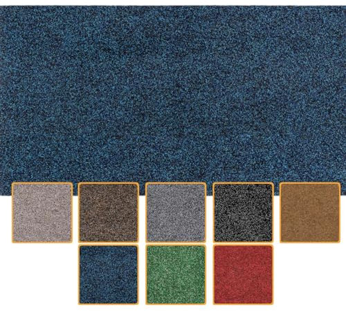 ANRO Fußmatte Schmutzfangmatte waschbar wasserdicht robust Schmutzfänger für Eingang, Haustür, Flur, Küche, Schlafzimmer Poet 50x100cm Carpet Blau