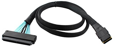 Ruilogod 1M 6G Mini SAS 36Pin Man till SAS 32 Terminal hona adapter datakabel