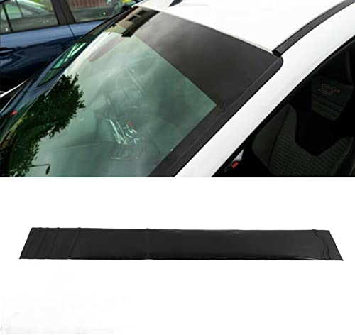 Scheibentönungsfolie, Sonnenschutzfolie Windschutzscheibe, Schwarz Glänzend, 140 X 20 cm, Universeller PVC-Windschutzscheibenaufkleber Scheibentönungsfolie, Tönungsfolie