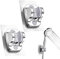 OMIGA 2 Piezas Soporte Ducha Cabeza Alcachofa Mano Ajustable Extraíble Universal Soporte Adhesivo Resistente al Agua para Sin Taladro Pared Ventosa Herramientas
