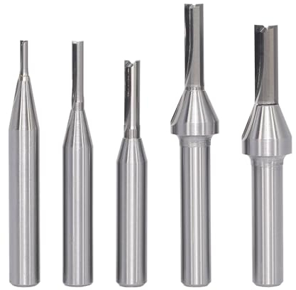 AKYLIN Fresa per scanalature da 8 mm, 5 pezzi, set di frese per frese da 2/3/4/5/6 mm, fresa per fresa superiore, punte per fresa per legno