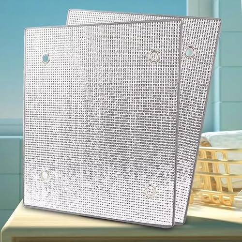 kufu01 UV-Schutz Sonnenschutzfolie Fenster Innen oder Außen,Fensterfolie Sichtschutz Silber Reflektierende Fensterfolie,Wärmeisolierung Tönungsfolie für Zuhause und Büro (60x120cm/24 x47)