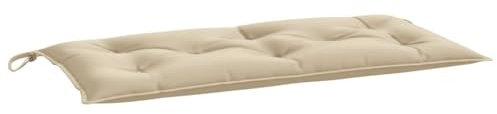 vidaXL Gartenbank Auflage, Bankauflage mit Hohlfasern, Sitzkissen mit Schnüren für Außen Innen, Bankkissen Sitzkissen Bankpolster, Beige Oxford-Gewebe