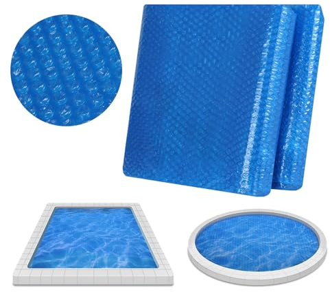 WOLTU Copertura per Piscina, Telo per Piscina Ø305cm, Telo Termico per Piscina, Copertura Solare per Piscina Tagliabile, Pellicola Isolante per Piscina, Protezione UV, Blu