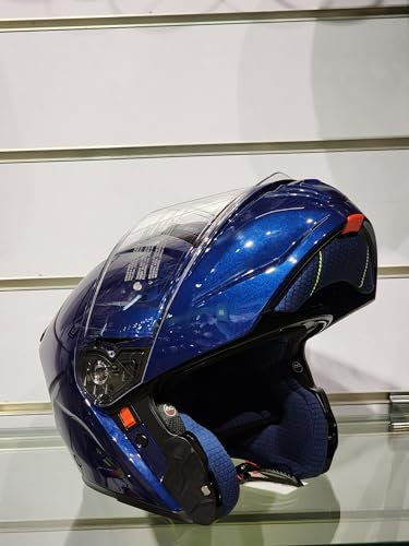 Casco Moto Modular Kappa KV50 Azul Marino Brillo Talla M