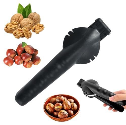 YongSral Taglia Castagne, Taglia Castagne a Croce, Inossidabile Schiaccia Castagne, Tagliacastagne, Taglia Castagne Pinza, Sbuccia Castagne, Adatto per Castagne, Noci e Altra Frutta Secca (Nero)