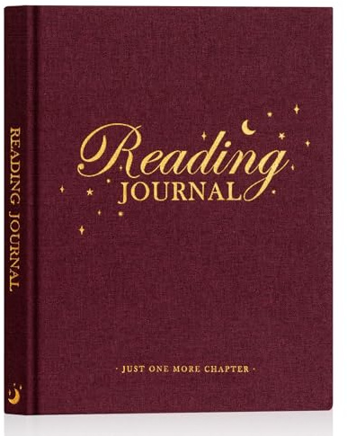 Lanpn Diario de Lectura Cuaderno de Lecturas de Lino, Reading book journal, Diario Cuaderno de Lector Libro Leídos Leidos con 52 Reseña del libro, Regalo para Amantes de la los Libros (Morado)