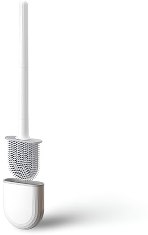 VAZCAN® Escobilla de Baño - Moderna y Minimalista - Sistema de Drenaje Inferior, Antibacteriana y Fácil de Limpiar