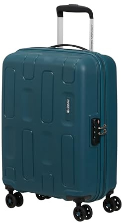 American Tourister Ellipso - Carry-On Suitcase 55x40x20 cm, Hard Shell Cabin Trolley, Ryanair/EasyJet Compatible, Lightweight, 2.10 KG - 32L - Teal (Totally Teal)