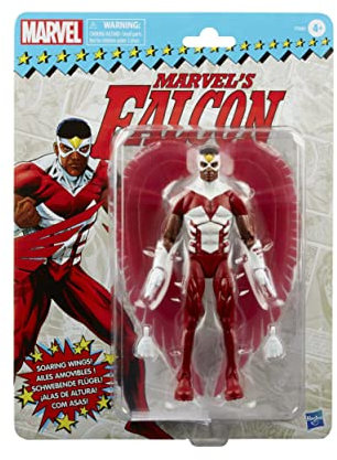 Marvel Hasbro Series Falcon 15-cm Retro Packaging Action Figure Toy, 3 Accessories
