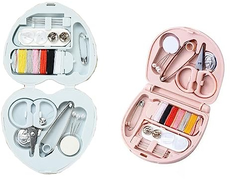 2 pieces kit da cucito da viaggio Set Da Cucito Professionale mini portatile kit cucito casa su tela magliette kit per cucire a mano