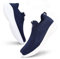 Giniros Mens Slip On Trainers Casual Trainers Shoes Breathable Running Walking Sneakers Lightweight Tennis Shoes Soft Comforble Mesh Gym Workout Sneakers, Dark Blue UK 9