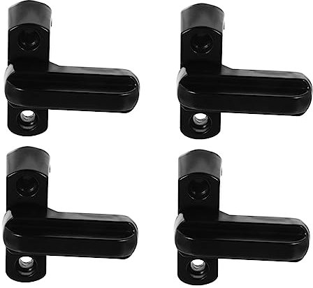 KONTONTY Ensemble De 4 Verrous De Sécurité Pour Fenêtres En Forme De T Bloqueur De Châssis Noir Pour