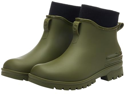 deal of the day clearance my orders Rain Boots for Women Short Mid Calf Wellies Non-Slip Rubber Wellies Ankle Neoprene Insulated Rubber Garden Boots Lightweight Garde wellies for kids