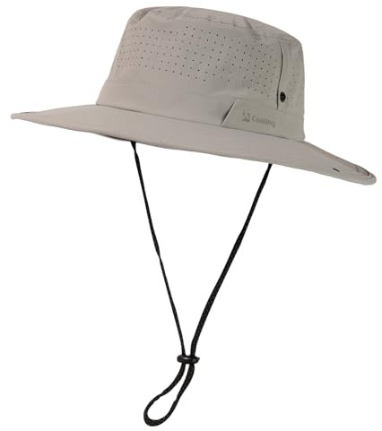 TOP-EX män och kvinnor solhatt, safari utomhushatt för sommar, vandring, UPF 50+ fiskarhatt med brett brätte, regnhatt och solhatt, GRÅ, XL-XXL
