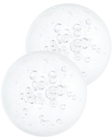 Toyvian 2pcs Crystal Sphere Glass Globe for Feng Shui and Decorative Indoor Fountain Bubble for Fish Tank and Rockery Decor
