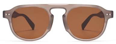 Appassal Trendy Square Sunglasses for Women Men, Retro Panto TR90 Sun Glasses UV Protection AP3802, Matt Brown/Brown