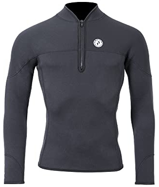 Mens Heritage 3mm Half Zip Wetsuit Jacket Surf Sailing Top