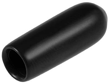 sourcing map 200 Stück Gummi Endkappen 4mm Innendurchm. Gummikappen Runde Schutzkappen Gummi Abdeckung Stopfen Möbelgleiter Bolzen Gewindeschutz für Schrauben Rohr Stuhlbeine, Schwarz