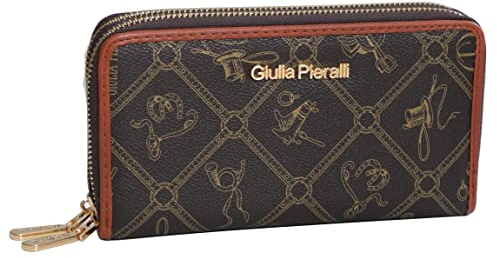 Giulia Pieralli - Lyonna - XXL Damen Glamour Geldbeutel Geldbörse Portemonnaie - präsentiert von ZMOKA® (Kaffee Braun)