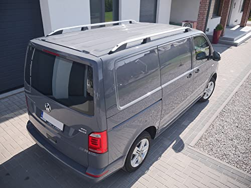 Chromemaster | Dachreling Dachträger | Kompatibel mit VW T6 2015- Long; Zur Befestigung der Dachgepäckträger, Dachboxen oder Dachfahrradträger | Robuste Konstruktion aus Aluminium | TÜV