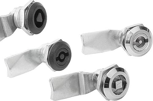 Drehriegel Schloss 3mm Doppelbart DIN EN 61373 Beste Qualität Schaltschrank schloss Doppeltbart 3mm Mülltonne Schloss Schaltschrank Schaltschränke Möbelschloss Spindschloss