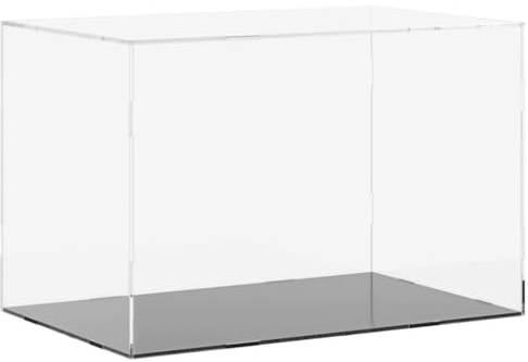 vidaXL Caja de Exposición, Vitrina Expositora a Prueba de Polvo, Caja Transparente para Juguetes Colecciones, Acrílico Transparente 56x36x37 cm