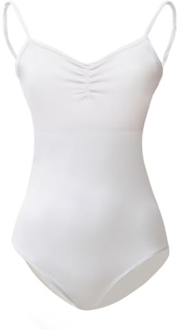 ROYAL SMEELA Damen Ballettanzug Halbarm Mesh Ballett Tanz Trikots Tanzkostüm Einfarbig Stretch Rückenfrei Gymnastik Body Trikot Tanzkleidung Hosenträger Trikot