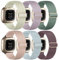 Chinbersky 6 Pack Armband Kompatibel mit Fitbit Versa 3 Armband/Fitbit Versa 4 Armband/Fitbit Sense Armband Damen Herren, Verstellbares Dehnen Nylon Sport band für Fitbit Versa 4/Versa 3/Sense 2/Sense