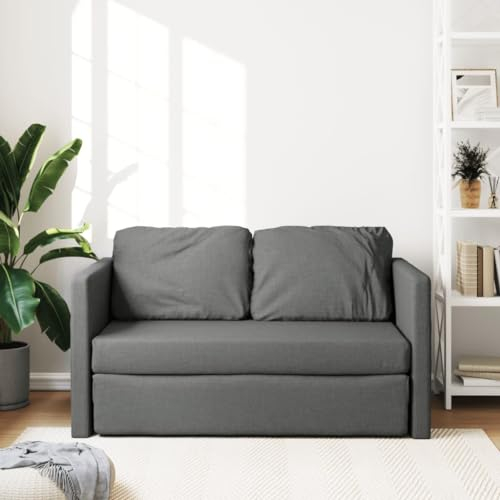 Willood Bodensofa mit Schlaffunktion Doppelbodenbett Samtbettdecke Sofa Dunkelgrau 112x174x55 cm Stoff