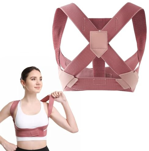 Correzione postura schiena donna, tracolla correzione postura, correzione posturale, supporta la clavicola e allevia la stanchezza del collo, delle spalle e della parte superiore della schiena (S)