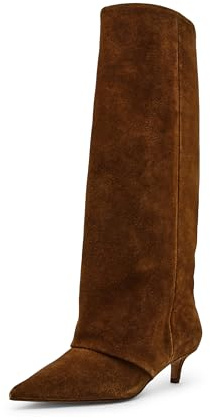 Steve Madden Women's Luca Knee High Boot, Chestnut Suede, 8.5