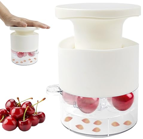 Rimozione di noccioli di ciliegia, multifunzione per cucina, snocciolatore di ciliegie, noccioli di ciliegie, con contenitore di raccolta per core, rimozione manuale del nucleo per marmellate e