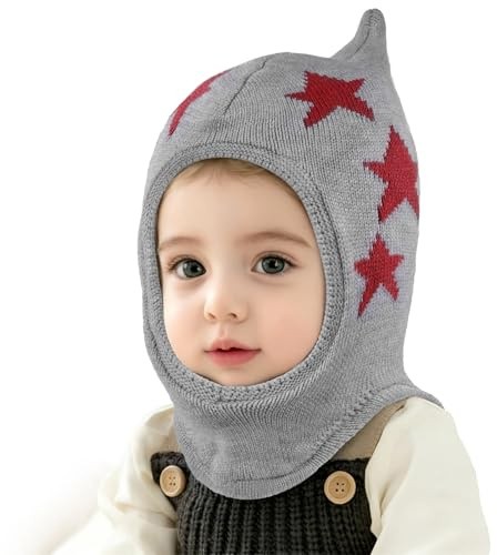 AYPOW Bonnet Cagoule Chaud d'Hiver Enfant Bebe Fille Garcon Hiver, Bonnet Cache-Cou en Doublure Polaire Thermique Coupe-Vent Ensemble Chapeau Écharpe Balaclava Capuche Cache-oreilles Tout-Petits