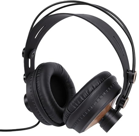 VBESTLIFE Kabelanslutet Spelheadset, 50 Mm Driver Over Ear-hörlurar med 3,5 Mm 6,35 Adapter och Justerbart Pannband, för PC Studio Gaming Musik Film DJ