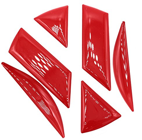 Finest-Folia - Adesivi 3D a gel per auto con logo, lato posteriore DM001, rosso