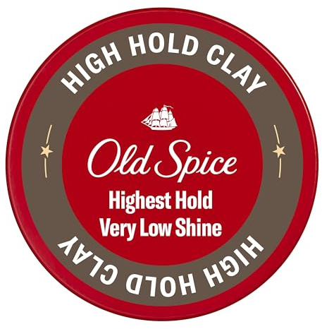 Old Spice High Hold Hair Styling Clay for Men, High Hold, Very Low Shine, 2.22 Oz