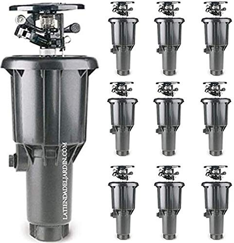 Suinga Pack 10 Aspersor Emergente para Riego Enterrado | Aspersor Agricola Impacto MaxiPou 6-13 m 1/2'' | Circular y Ajustable