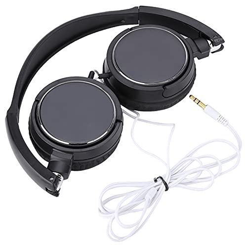 Joyzan Casque Filaire Compact, Casque stéréo Pliable monté sur la tête avec oreillette rotative, Bandeau réglable, Port Confortable