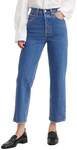 Levi's Women's Ribcage Straight Ankle, Jazz Pop, 25W / 29L