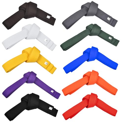 KAADUU Karate Belt, All-Purpose Martial Arts Belt, Judo Belt, Taekwondo belt, Durable MMA Belt Size 4.2 cm (Grey, 220)