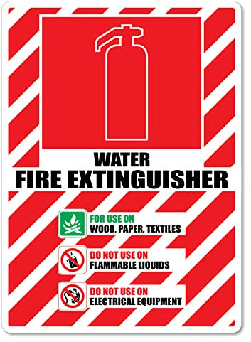 Segnaletica Antincendio – Segnaletica Di Sicurezza Per Estintori Ad Acqua Sicurezza Antincendio Segnali Di Avvertimento Targa In Metallo Targa Da Parete In Metallo Vintage Targhe Metallo S