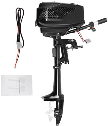 Mqwdxzfes Motore fuoribordo elettrico da 48 V, 1200 W, motore fuoribordo senza spazzole, motore a onde corte con spinta da 1500 kg, fuoribordo elettrico marino per gommoni, pesca, kayak, barca da