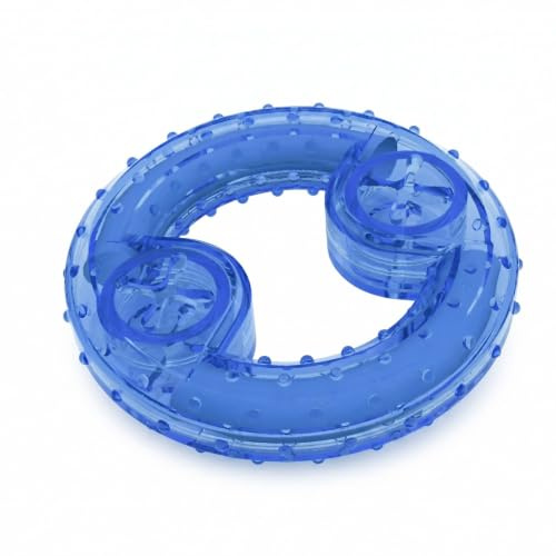 Frozen Dog Chew Ring to Soothe Puppy Teething, Long Lasting Cooling for Puppies, Treat Dispensing Ring Helps Alleviate Separation Anxiety, Royal Blue Colour