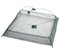 Zite Köderfisch-Senke mit Fluchtschutz und Schnellspann-System - Fischsenke/Köderfischsenke mit Flucht-Rand - 1x1m - Senke Angeln