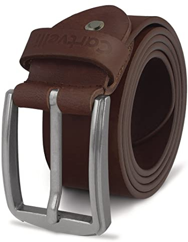Cartvelli Premium cintura in pelle vintage uomo 40mm Made in Germany con confezione regalo - cinta marrone in vera pelle 110 cm con chiusura in argento - cinture nera uomini per jeans chinos