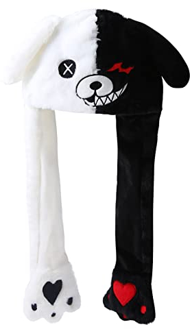 dressfan Dame Mädchen Plüsch Tier Bär Ohren Hut Mütze mit Wackelohren Beweglichen Ohren,Drücken der Tiermütze Machen die Ohren Bewegen Spielzeug Geburtstags Weihnachts Geschenk Cosplay